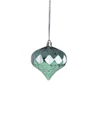 Ёлочные игрушки «Льдинки», шары новогодние, набор 19 шт., зелёный - фото 8082883