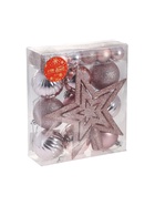 Ёлочные игрушки «Звёздный вечер», новогодние, набор 22 шт., розовый - Фото 12