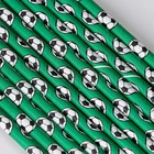 Трубочки для коктейля «Футбол», набор 12 шт., цвет зеленый - Фото 2