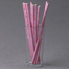 Трубочки для коктейля «Звёздочки», набор 12 шт., цвет розовый - Фото 3