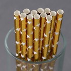 Трубочки для коктейля «Звёзды», набор 12 шт., цвет золото - Фото 2