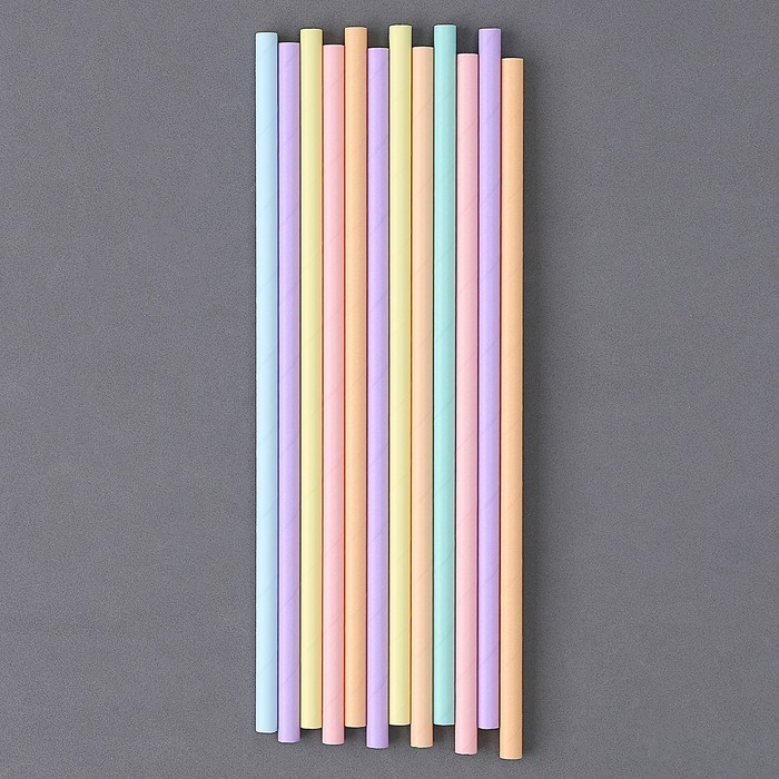 Трубочки для коктейля «Нежность», набор 12 шт. - Фото 1