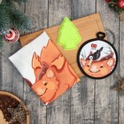 Набор подарочный «Этель. Китайский дракон»: кухонное полотенце 40×73 см, прихватка 17×17 см, хлопок - Фото 1