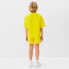 Костюм детский (футболка, шорты) MINAKU: Casual Collection, жёлтый, рост 128 см 9846445