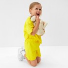 Костюм детский (футболка, шорты) MINAKU: Casual Collection, жёлтый, рост 128 см 9846445