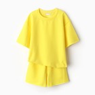 Костюм детский (футболка, шорты) MINAKU: Casual Collection, жёлтый, рост 152 см - Фото 8