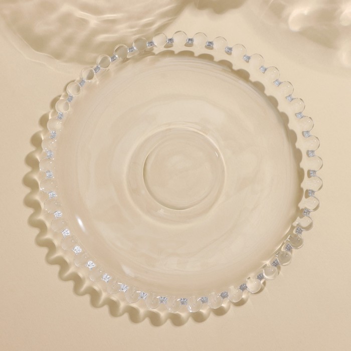 Чайная пара стеклянная «Орбита», 2 предмета: кружка 240 мл, блюдце d=14 см - фото 1906364899