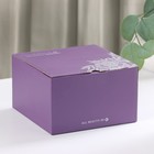 Чайная пара керамическая с ложкой «Бантик», 2 предмета: кружка 350 мл, блюдце d=15 см, цвет сиреневый - Фото 5