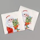 Салфетки бумажные однослойные «С Новым годом. Дед Мороз и дракон», 24 × 24 см, в наборе 20 шт. - Фото 2