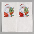 Салфетки бумажные однослойные «С Новым годом. Дед Мороз и дракон», 24 × 24 см, в наборе 20 шт. - фото 8997950