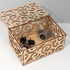 Шкатулка универсальная для мелочей «Кружева» 20×14×9,5 см, фанера, цвет бежевый - фото 22764944