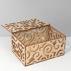 Шкатулка универсальная для мелочей «Кружева» 20×14×9,5 см, фанера, цвет бежевый - фото 22764945