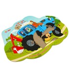 Фигурный пазл в рамке «Синий трактор», 15 деталей - фото 109592724