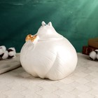 Копилка "Кот с бантом" перламутр, 20х20х18,5см - фото 22704668