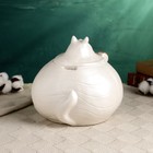 Копилка "Кот с бантом" перламутр, 20х20х18,5см - фото 22704669