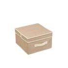 Короб для хранения «Лен», 30х30х18 см, песочный - фото 301306055