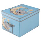 Короб для хранения «Мишка», 40х30х25 см, голубой - фото 301306066