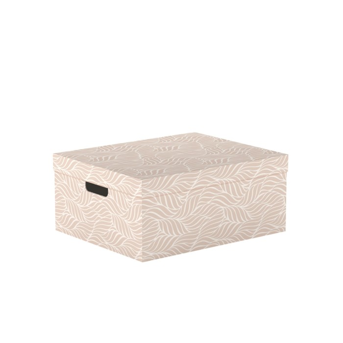 Коробка для хранения складная с крышкой, «Листья», 28х37х18 см - Фото 1
