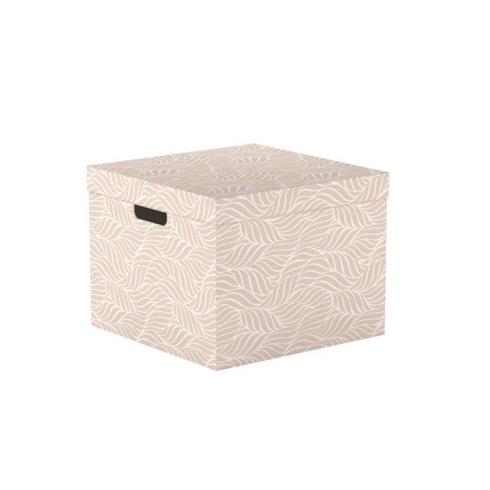 Коробка для хранения складная с крышкой «Листья», 32х32х25 см - Фото 1