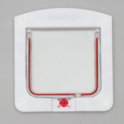 Дверь для животных с 4 режимами, проем 15×15.5 см(общ. 22.5×20 см), белая