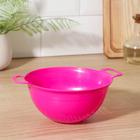 Дуршлаг кухонный, d=15 см, с ручками, цвет МИКС - Фото 1