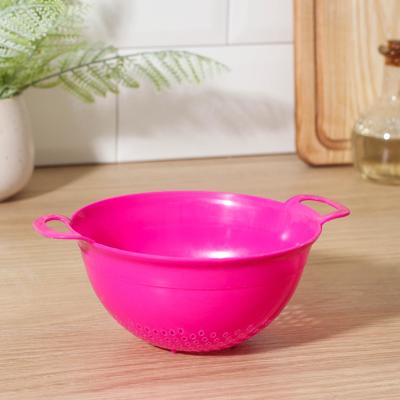 Дуршлаг кухонный, d=15 см, с ручками, цвет МИКС