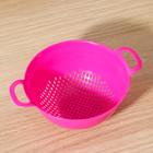 Дуршлаг кухонный, d=15 см, с ручками, цвет МИКС - Фото 2