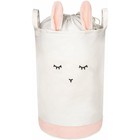 Сумка-мешок для игрушек «Кролик», на утяжке, 35х35х52 см, розовая - Фото 1