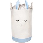 Сумка-мешок для игрушек «Кролик», на утяжке, 35х35х52 см, небесно-голубая - фото 109963771