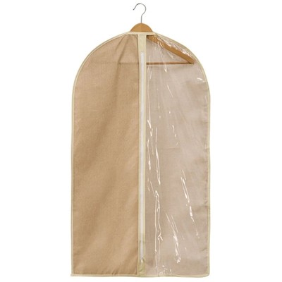 Чехол для одежды «Лен», 100х60 см, песочный