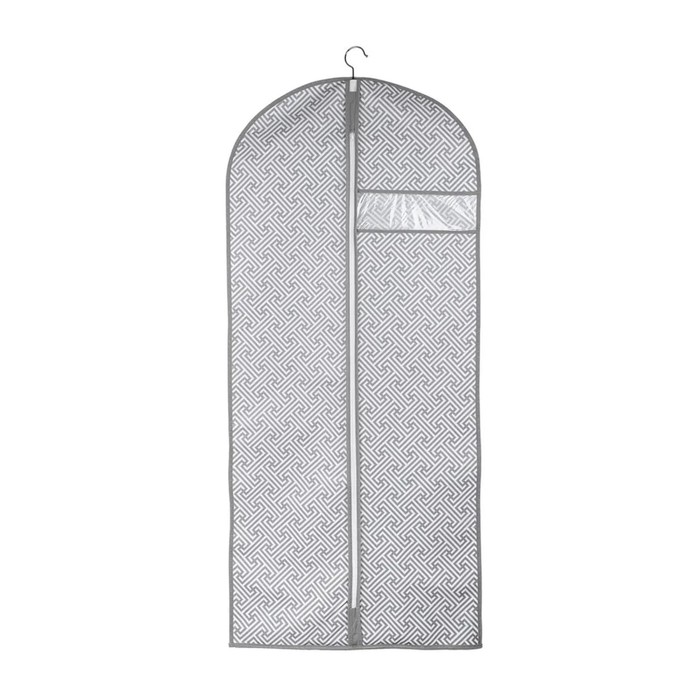 Чехол для одежды «Орнамент», 130х60 см, серый - Фото 1