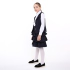 Школьный костюм для девочек, цвет тёмно-синий, рост 140 см - Фото 3