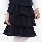 Школьный костюм для девочек, цвет тёмно-синий, рост 140 см - Фото 7