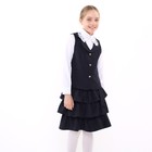 Школьный костюм для девочек, цвет тёмно-синий, рост 146 см - Фото 2