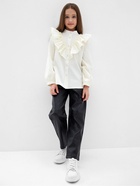 Блузка для девочки MINAKU: Cotton collection, цвет молочный, рост 146 см - Фото 5