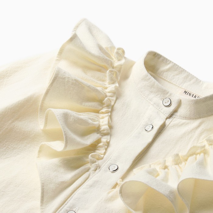 Блузка для девочки MINAKU цвет молочный, рост 122 см - фото 1907813074