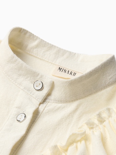 Блузка для девочки MINAKU: Cotton collection, цвет молочный, рост 122 см