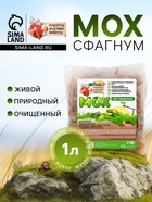 Мох сфагнум для террариумов «Рецепты дедушки Никиты» 1 л - Фото 1