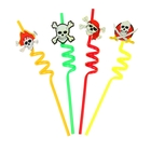 Трубочка для коктейля (набор 4 шт.) спираль «Пираты», МИКС - Фото 1