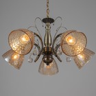 Люстра "Цинния" 5х40Вт Е27 бронза 59х59х92(52)см - фото 22660574