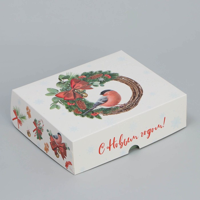 Коробка складная «Снегирь», 20 × 17 × 6 см