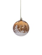 Ёлочные игрушки «Зимняя сказка», лес, шары новогодние, d=8 см, набор 2 шт., бело-коричневый - Фото 4