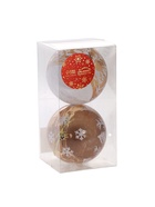 Ёлочные игрушки «Зимняя сказка», лес, шары новогодние, d=8 см, набор 2 шт., бело-коричневый - Фото 5