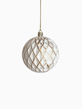 Ёлочные игрушки «Авива», шары новогодние, набор 4 шт., d=8 см, сетка, золотистый