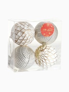 Ёлочные игрушки «Авива», шары новогодние, набор 4 шт., d=8 см, сетка, золотистый - Фото 6