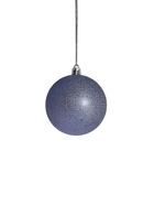 Ёлочные игрушки «Блеск полос», шары новогодние, d=8 см, набор 6 шт., синий/серебристый - Фото 3