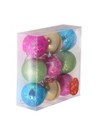 Ёлочные игрушки «Фестиваль», шары новогодние, d=5.5 см, набор 9 шт., МИКС - фото 120933056
