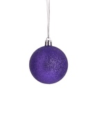Ёлочные игрушки «Рузи», шары новогодние, d=5.5 см, набор 9 шт., грани, белый/фиолетовый - Фото 4