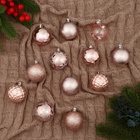 Ёлочные игрушки «Морозные узоры», шары новогодние, d=4.5 см, набор 24 шт., розовый - Фото 2
