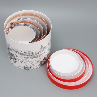 Подарочные коробки новогодние 5 в 1 «Уютные мгновения», 13×14 ‒ 19.5×22 см